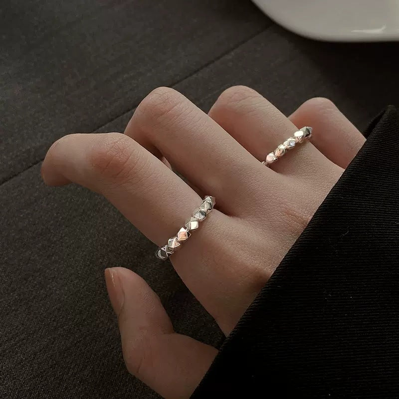 Women's Chinese High-grade Sier Light Luxury Minority Design Temperament Wild Opening Rings