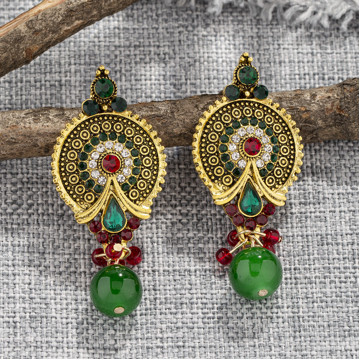 Women's Style Bohemian Palace Exaggerated Gold Imitation Earrings