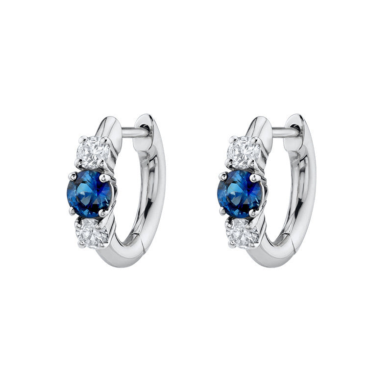 Color Zircon Advanced Design Sense Ear Female Fashionable Earrings