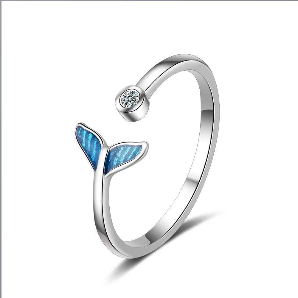 Personality Glass Stone Design Light Luxury Index Finger With Ring