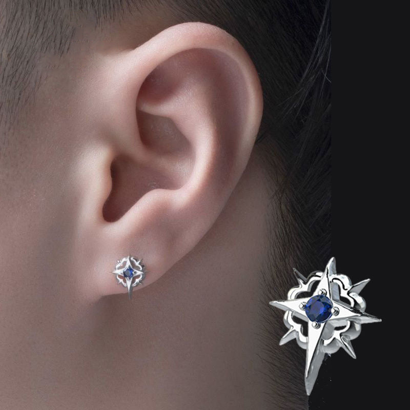 Men's North Star Fashion Personalized Cold Style Stud Earrings