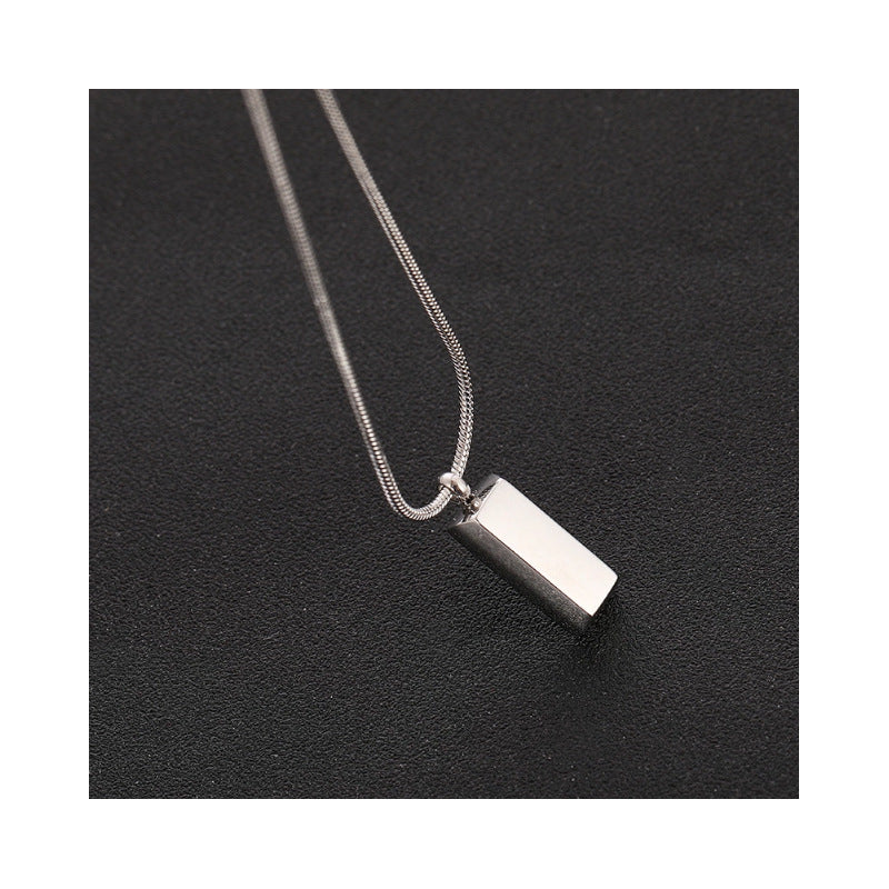 Small Bricks Clavicle Chain Brick Stainless Steel Pendants
