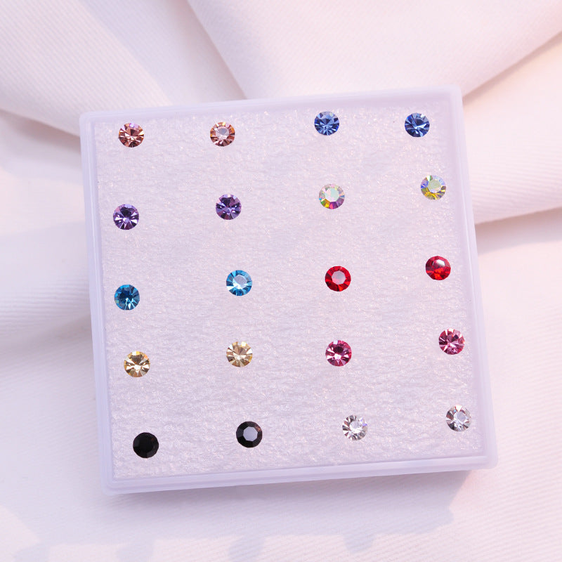 Zircon Super Flash Female Stall Spray Design Stud Earrings
