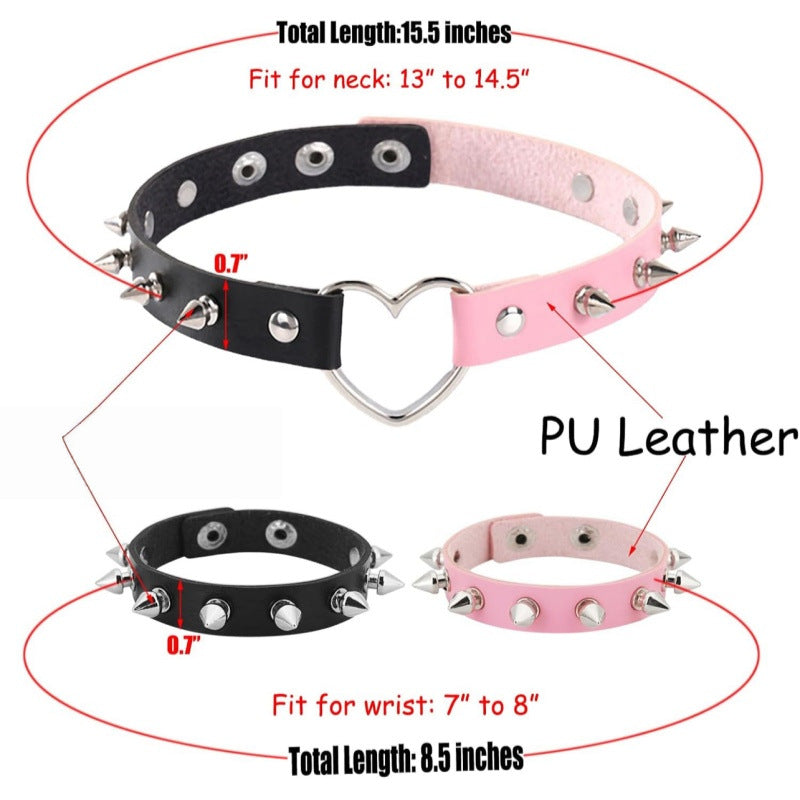 Style Punk Rock Leather Gothic Spike Trend Bracelets