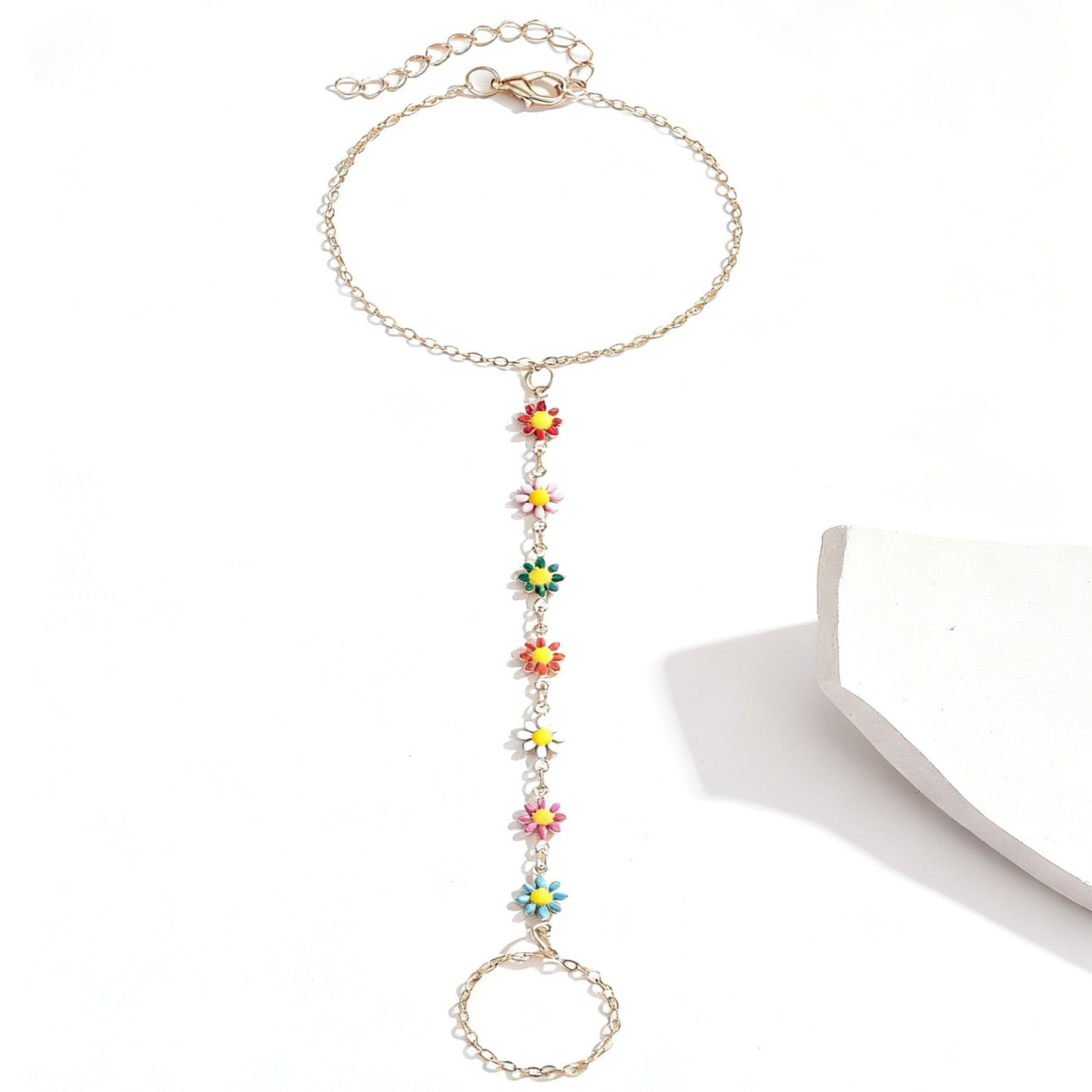 Zircon Square Colorful Diamond Personality Trend Simple Bracelet