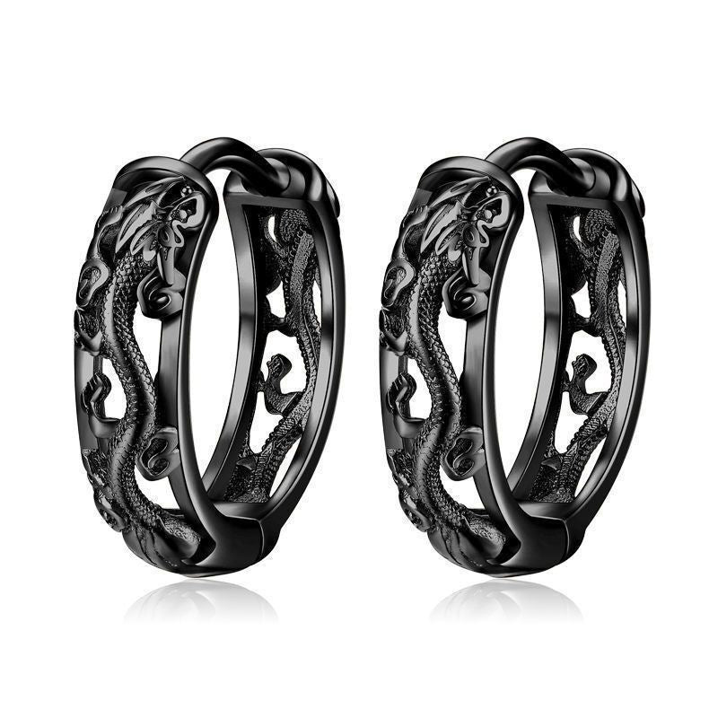 Men's Trendy Fashionable Man Single Retro Ethnic Style Earrings