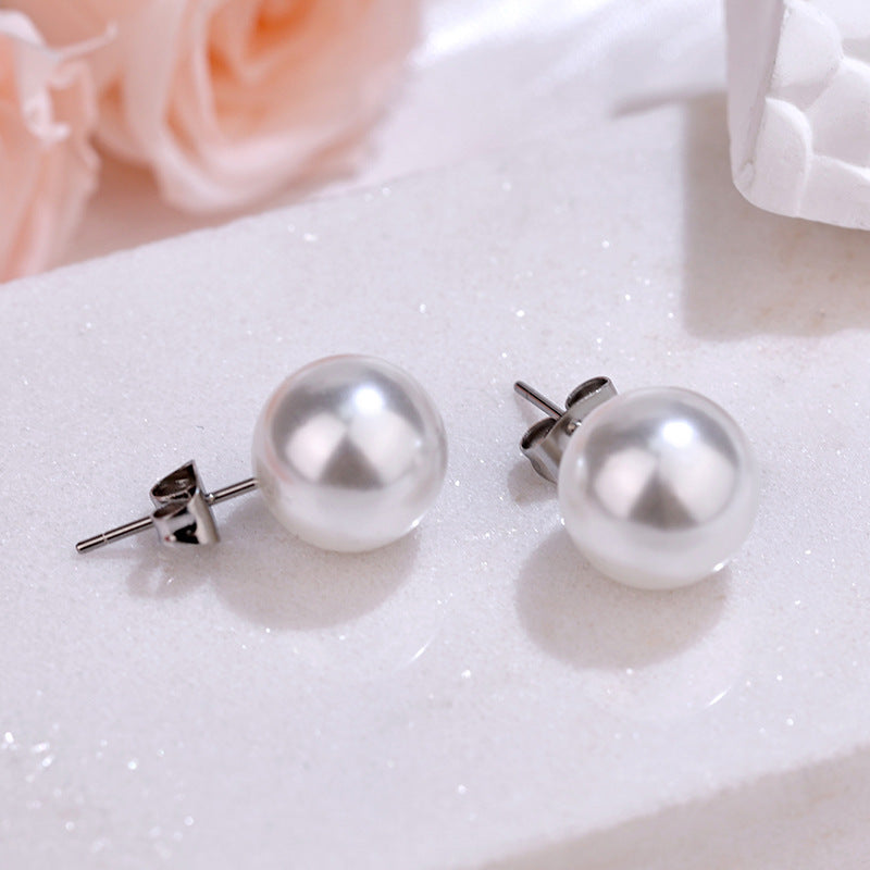 Simple Fashion Korean Style Temperament Ear Pearl Earrings