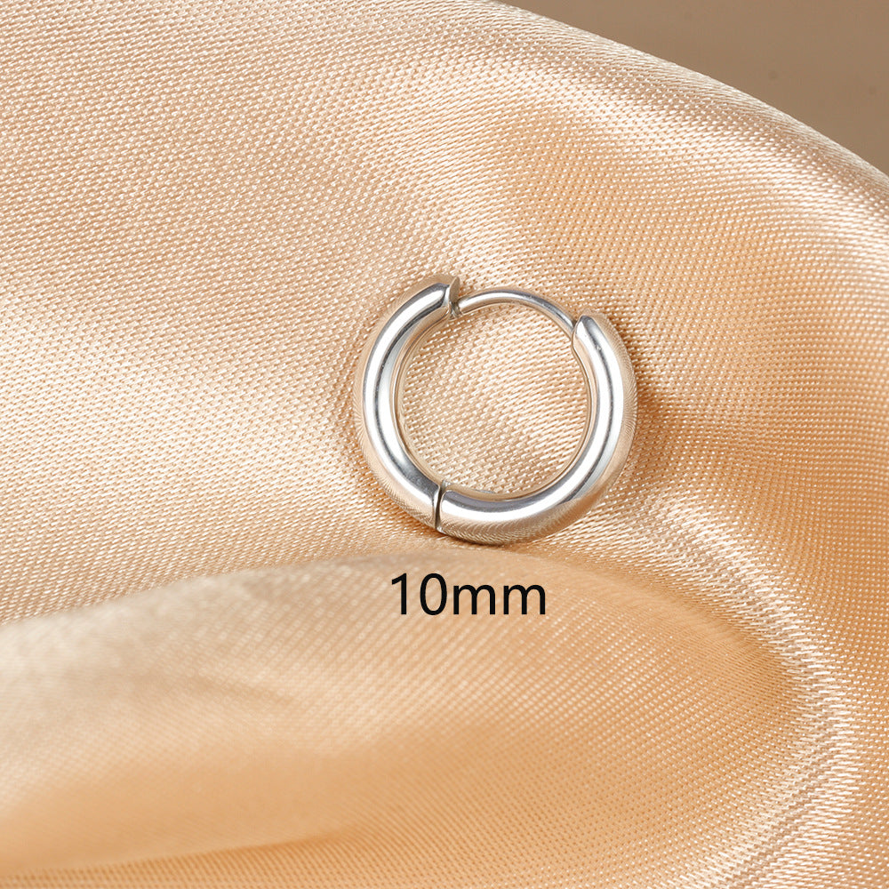 Simple Different Sizes Ear Clip Electroplated Earrings