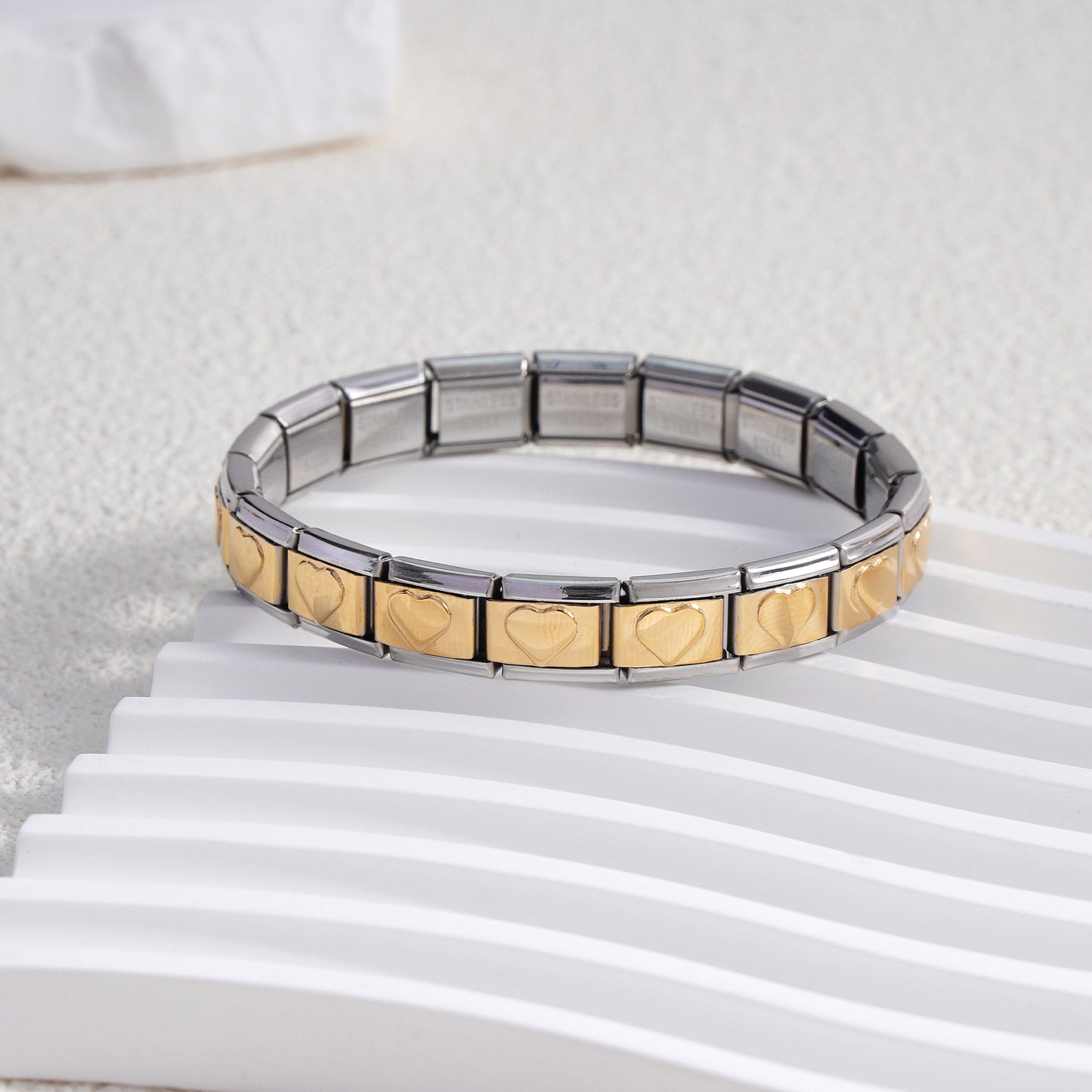 Innovative Classic Module Gold-plated Pattern Stainless Bracelets