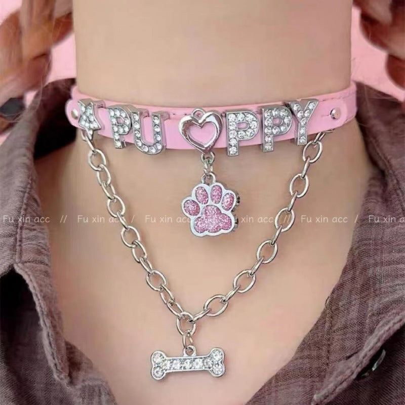 Design Pink Asian Culture Hot Collar Personality Necklaces