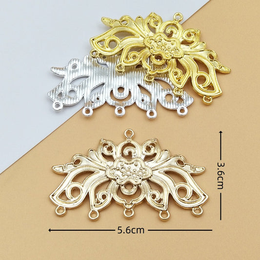 Alloy Lotus Porous Tassel Antiquity Hair Jewelry Accessories