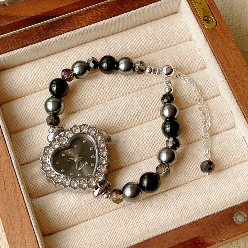 Crystal Watch Female Princess Style Love Special Interest Light Bracelet