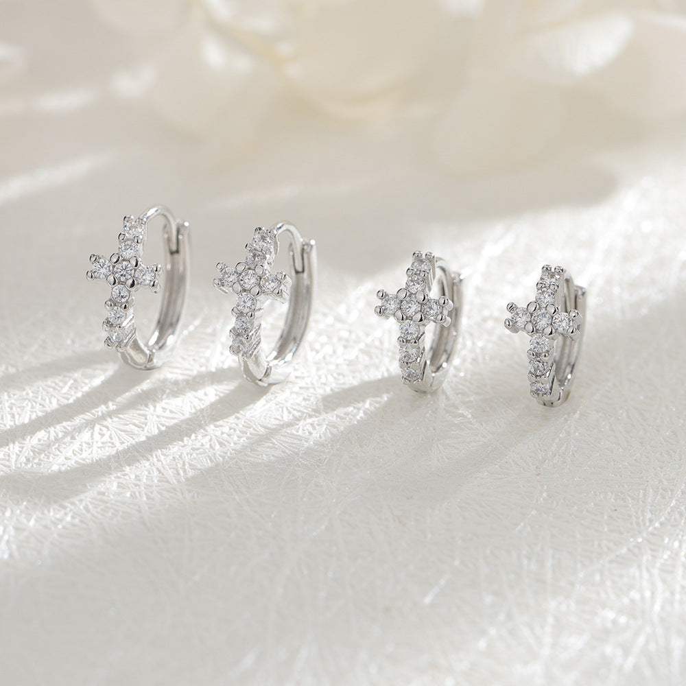 Diamond Cross Personalized Street Style Fashion Geometric Ear Buckle