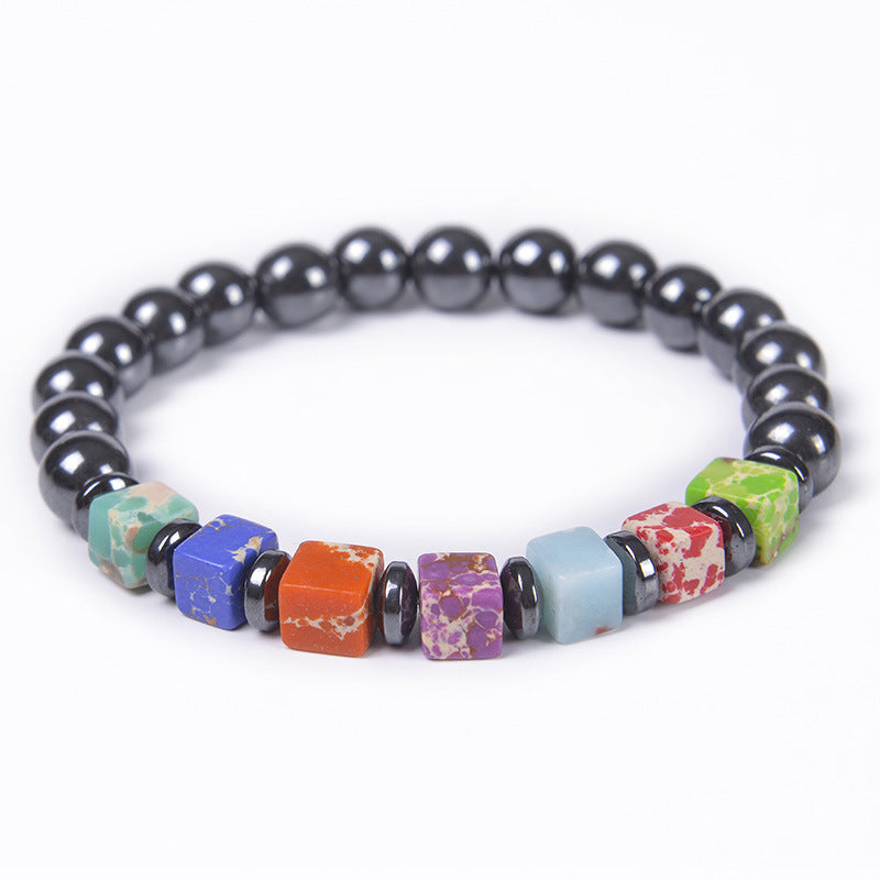 Colorful Stone Handmade Elastic String Natural Tiger Bracelets