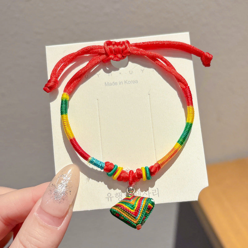 Small Gift Tassel Adjustable Red Rope Dragon Boat Festival Bracelet