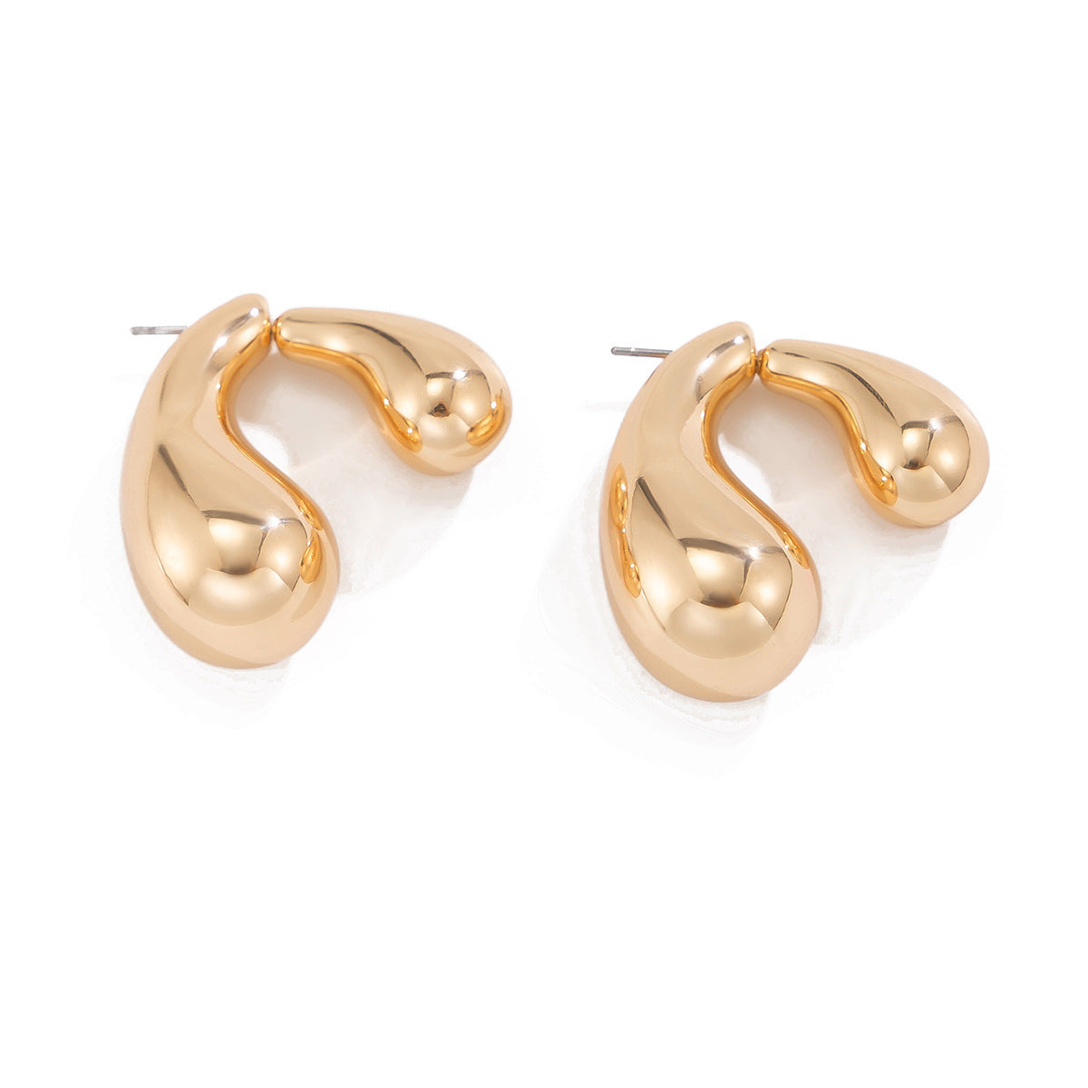 Detachable Double Comma Fashion Simple Style Earrings