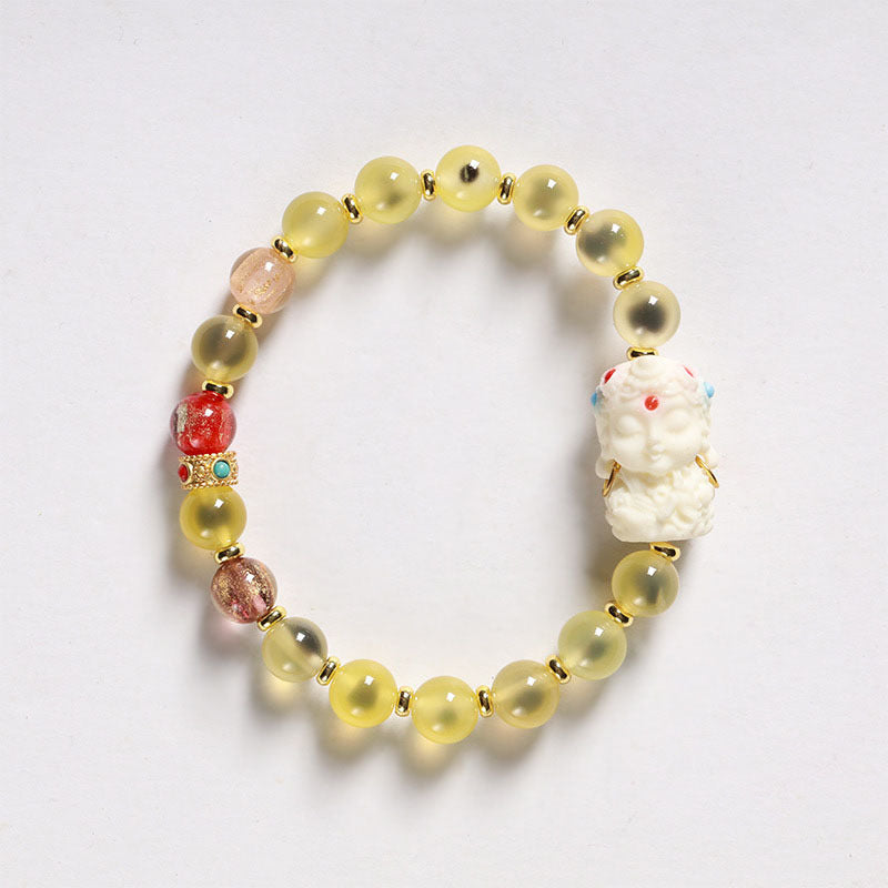 Women's Agate High-grade Natural Fragrant Gray Glaze Scenic Spot Live Bracelets