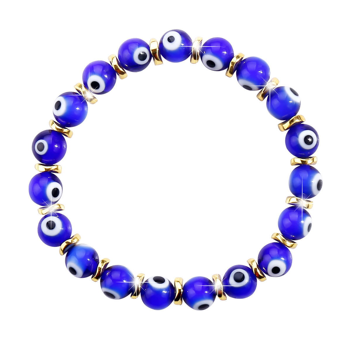 Women's & Men's Haematite Glass Eye Beaded Devil Bracelet
