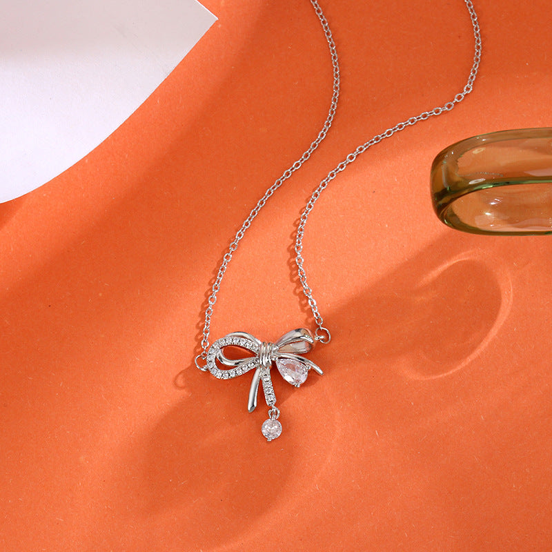 Knot Bow Female Sweet Fashion Simple Necklaces