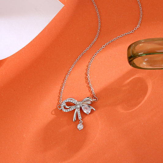 Knot Bow Female Sweet Fashion Simple Necklaces