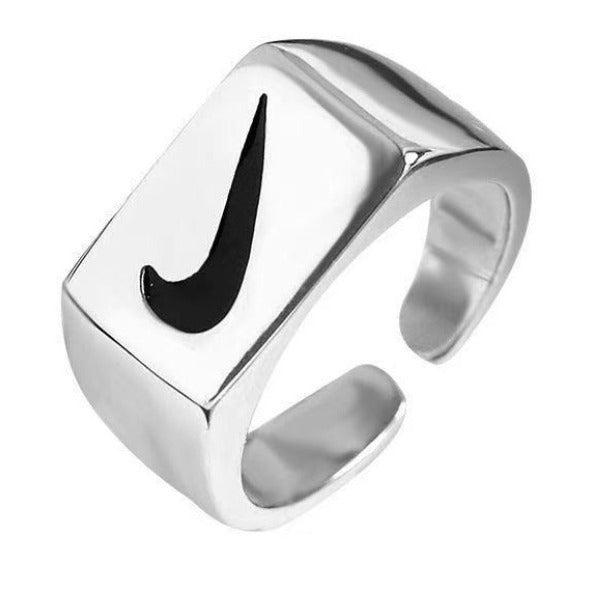 Personality Fashion Tick Symbol Design Vintage Index Finger Disco Ring