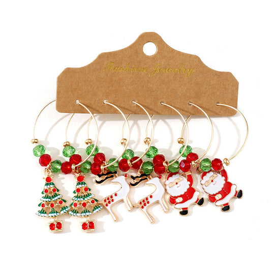 Fashion Creative Red Green Round Beads Big Pendants