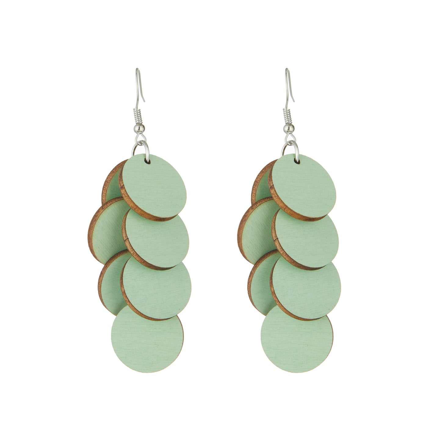 Personality Wood Piece Retro Sweet Vacation Style Beach Earrings
