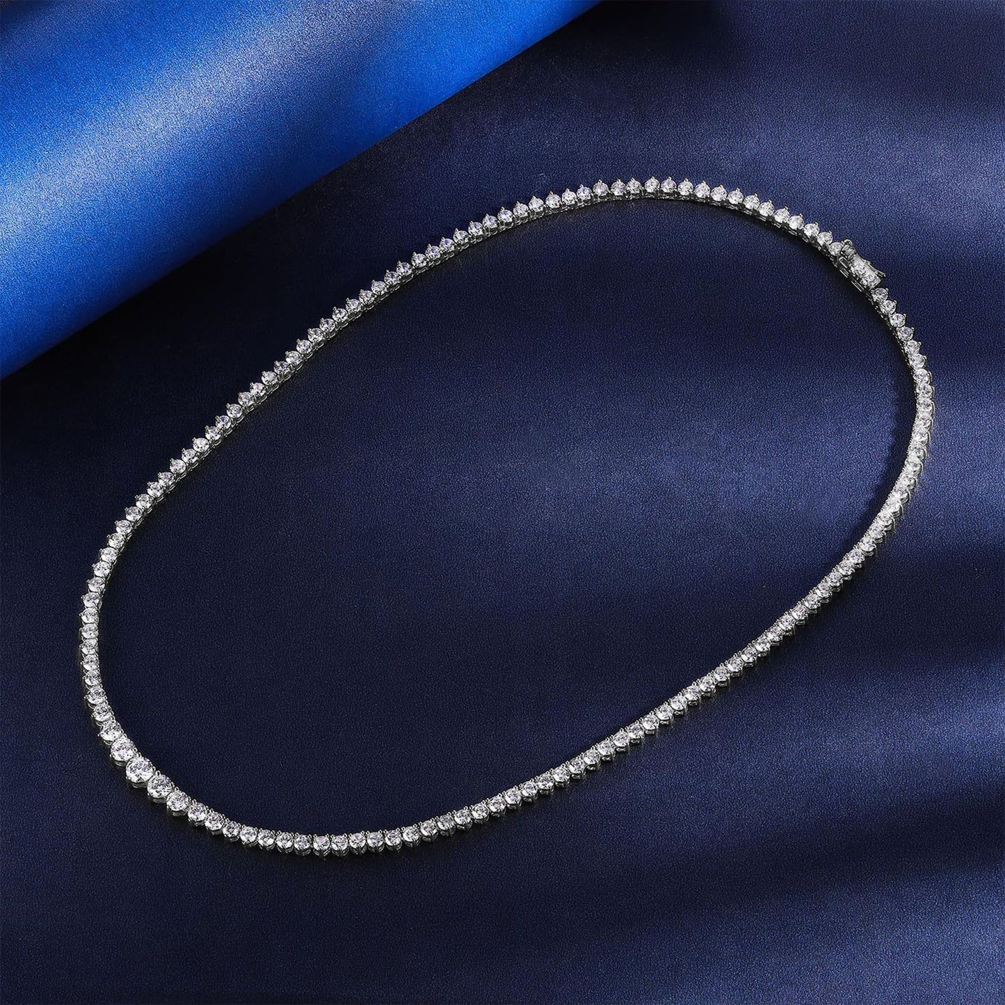 Beautiful Popular Gradient Zircon Tennis Fashion Necklace