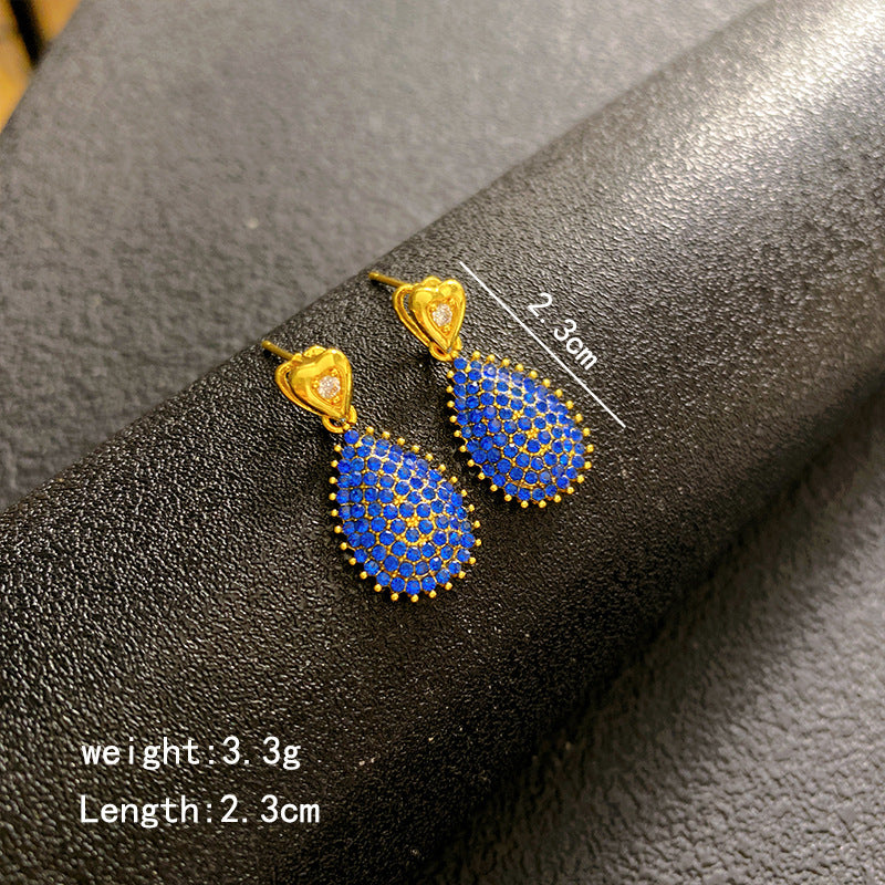 Women's Full Zirconium Drop Fashion Temperament Entry Lux Style Necklaces