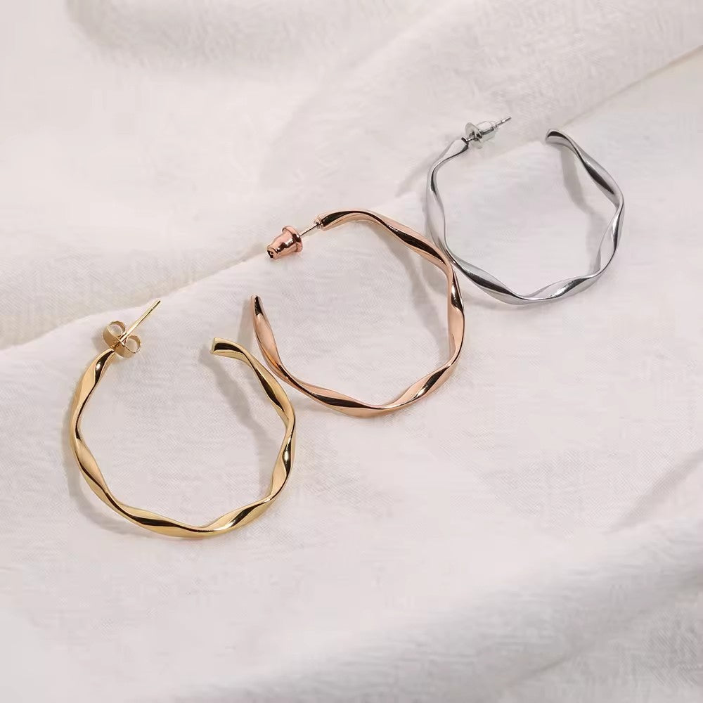 Women's Unique No Color Fading Titanium Steel Earrings