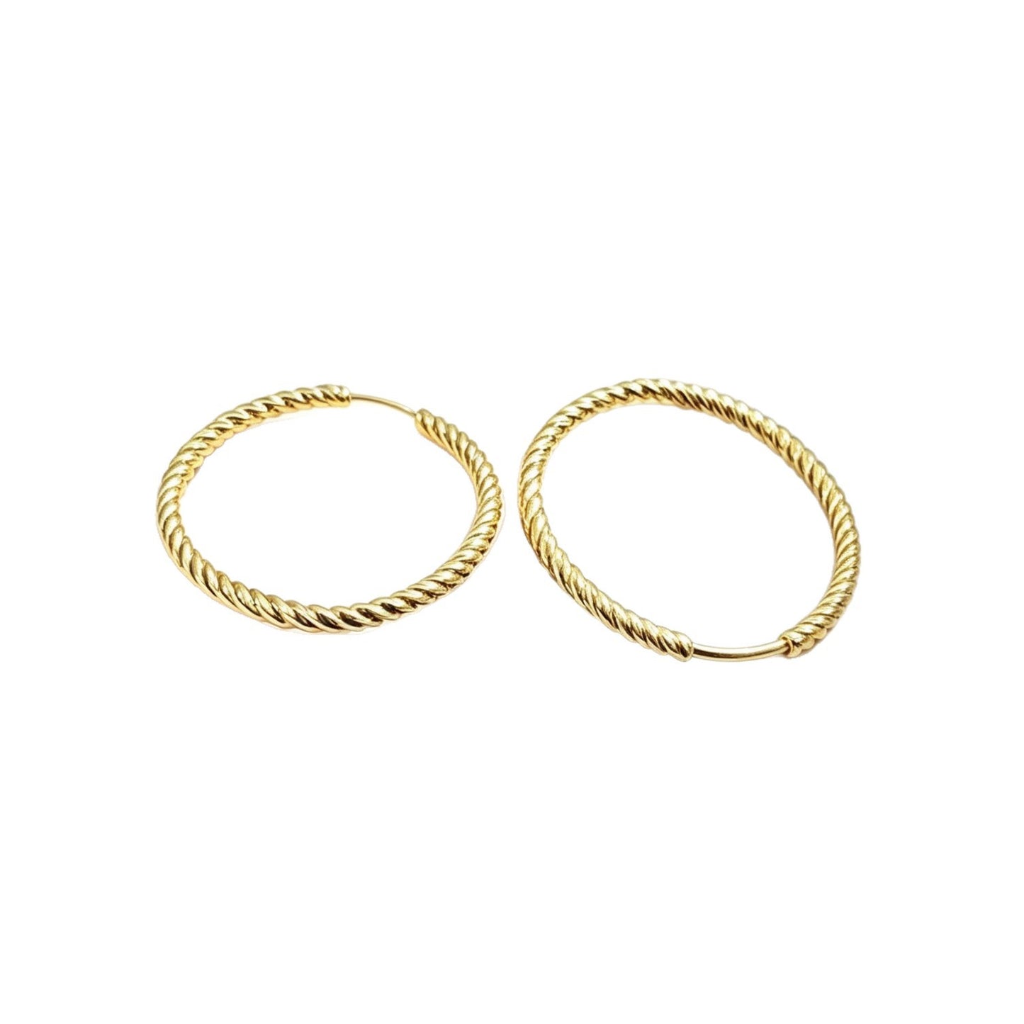 Stainless Steel Simple Ear Vintage Texture Earrings