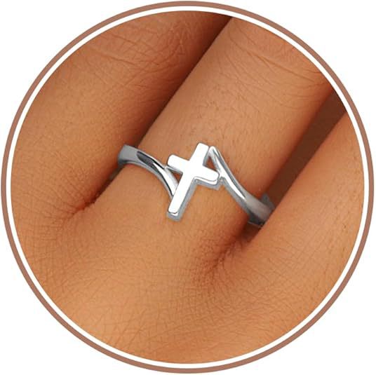 Cross Fashion Simple Everyday Joker Casual Style Decoration Female Rings