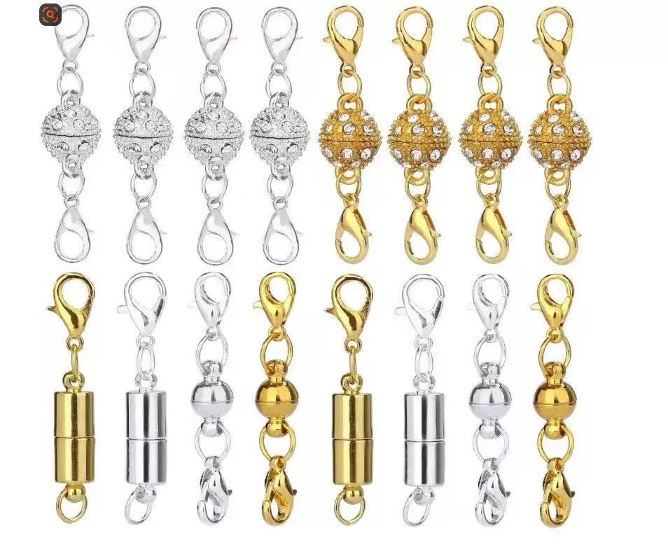 Simple Alloy Cylindrical Ball Magnetic Buckle Bracelets