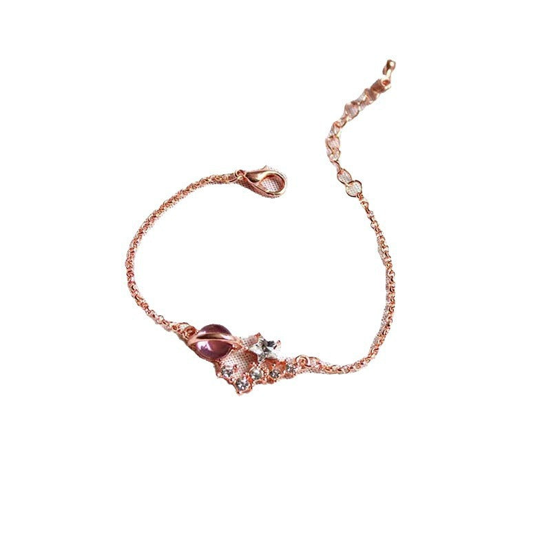 Dream Starry Sky Colorful Star Ball Universe Key Pink Bracelets