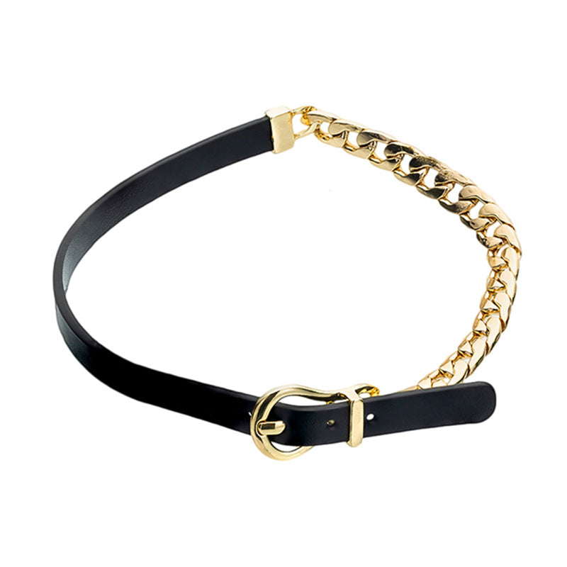 Women's Stitching Clavicle Fashion Personalized Punk Short Belts