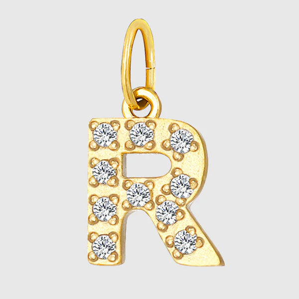 Letter Double Titanium Steel Rhinestone Zircon Earrings