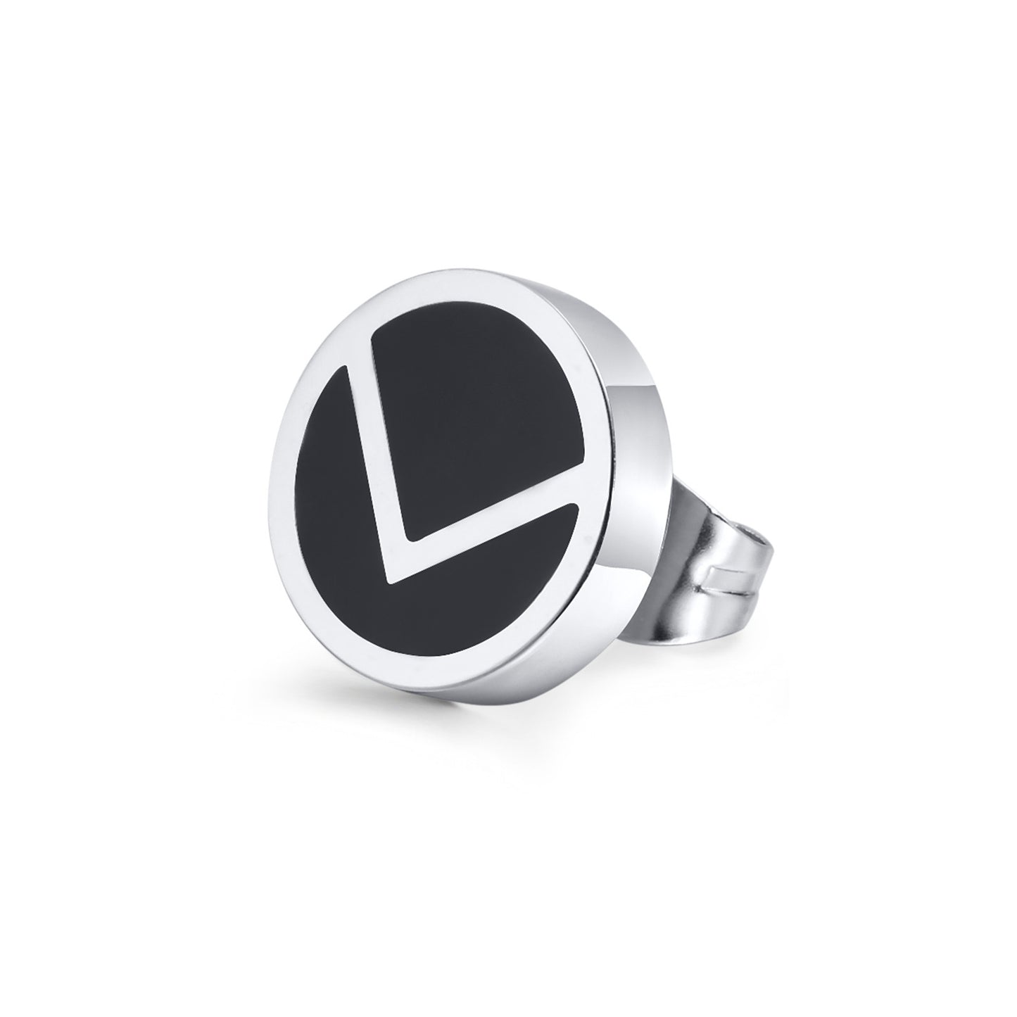 Men's Titanium Steel Ear Simple Single Metal Stud Earrings