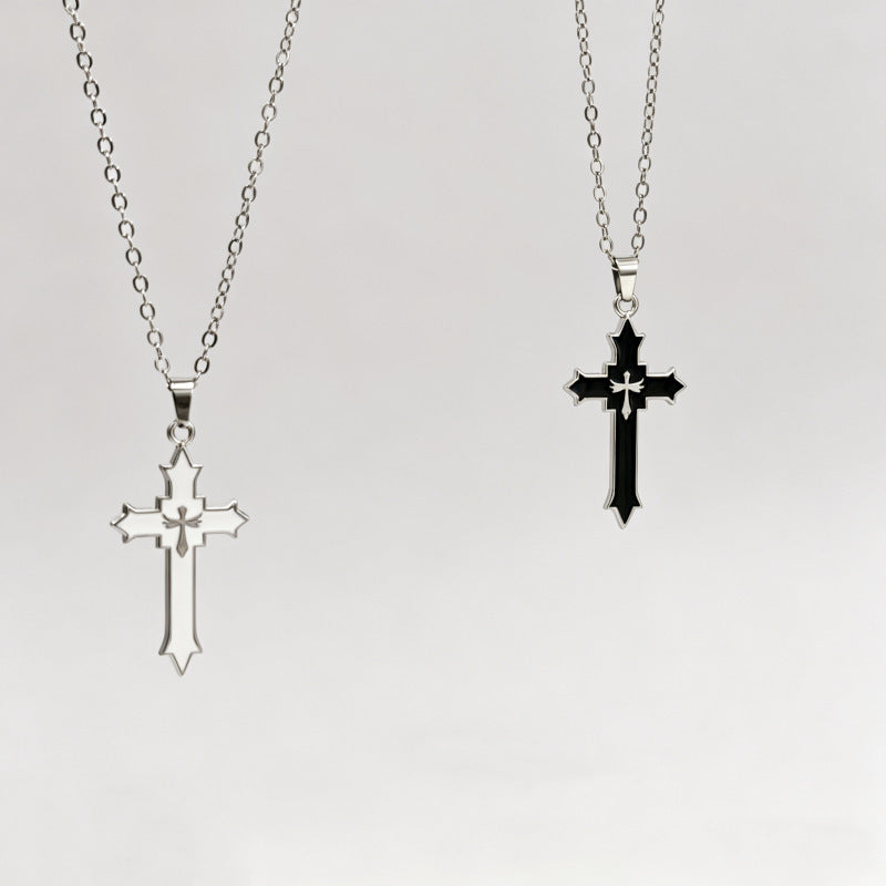 Women's & Men's Cross Couple Design Punk Retro Personality Pendants