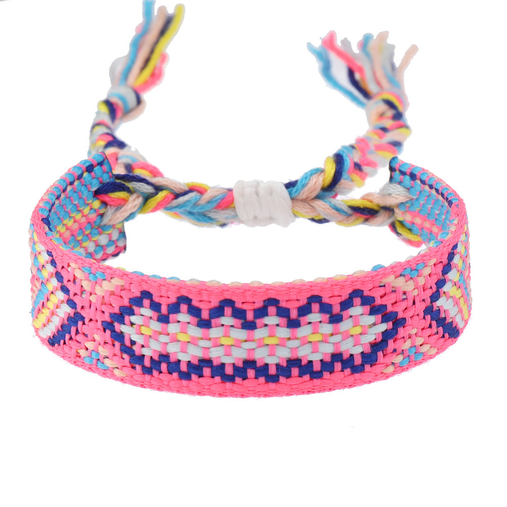 Fashion Colorful Nepal Woven Bohemian Ethnic Style Carrying Bracelets