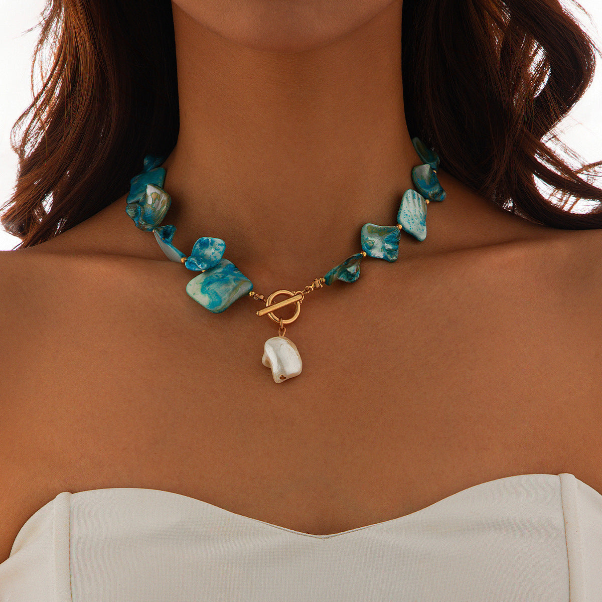 Stylish Beach Summer Starfish Shell Alloy Vintage Necklaces
