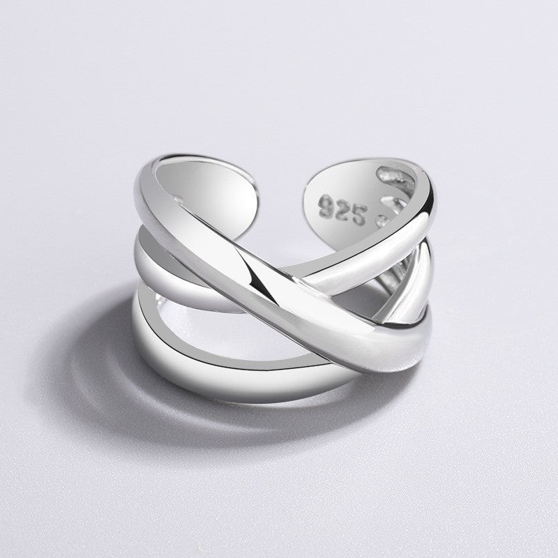 Line Woven Cord For Braiding Simple Fashion Geometric Design Sense Rings