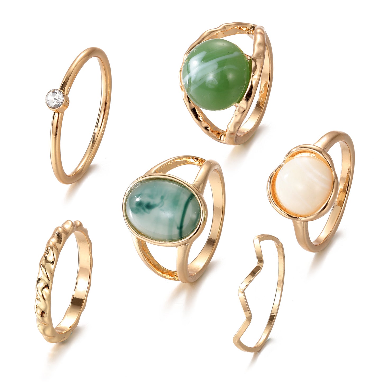 Men's High-grade Retro Emerald Niche Female French Ring