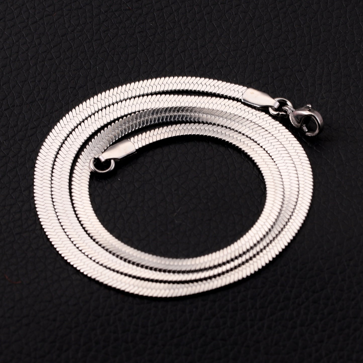Flat Snake Chain Hip Hop Style Piece Thin Encrypted Electric Necklaces