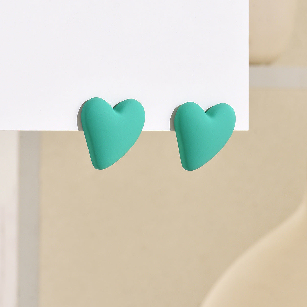 Color Small Love Valentine's Day Simple Fashion Acrylic Earrings