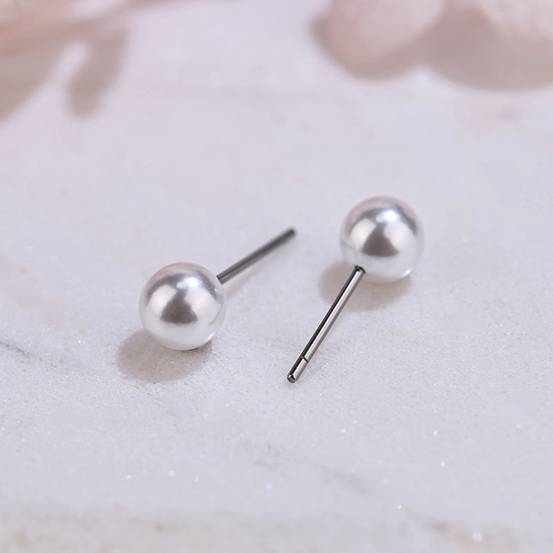 Simple Fashion Korean Style Temperament Ear Pearl Earrings