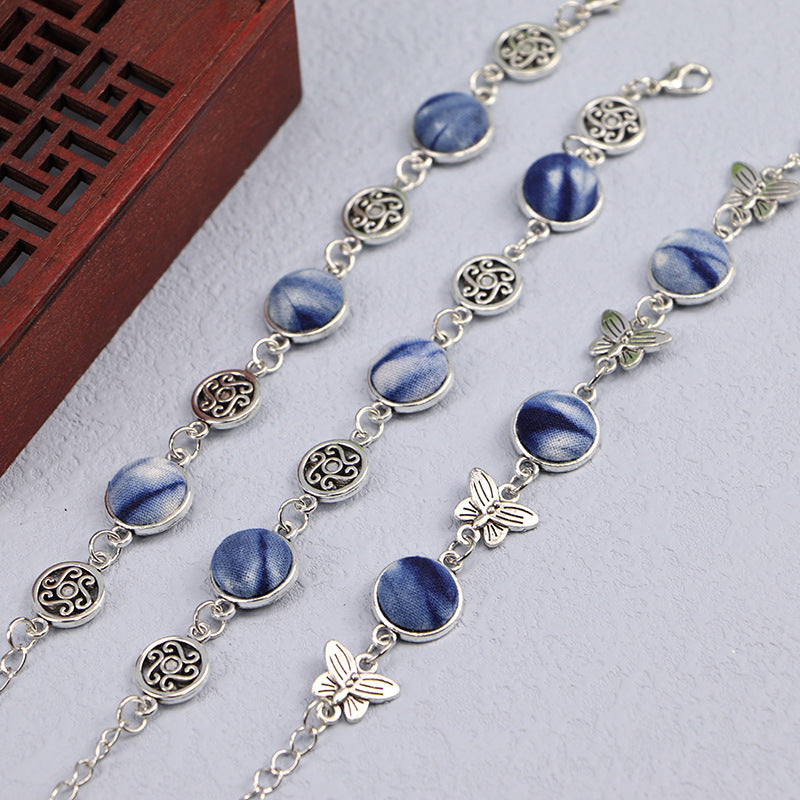 Women's Yunnan National Style Blue Dyed Dali Bracelets