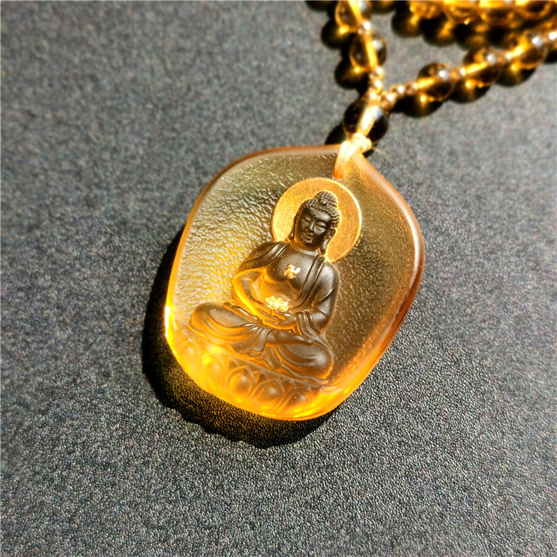 Gilding Glaze Eight Patron Saints Zodiac Necklace