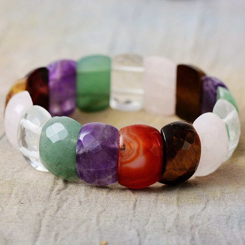 Red Agate Vintage Crystal Natural Tiger Eye Bracelet