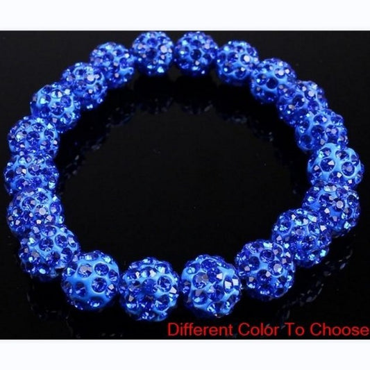 Polymer Clay Rhinestone Ball Filament Hip Bracelet