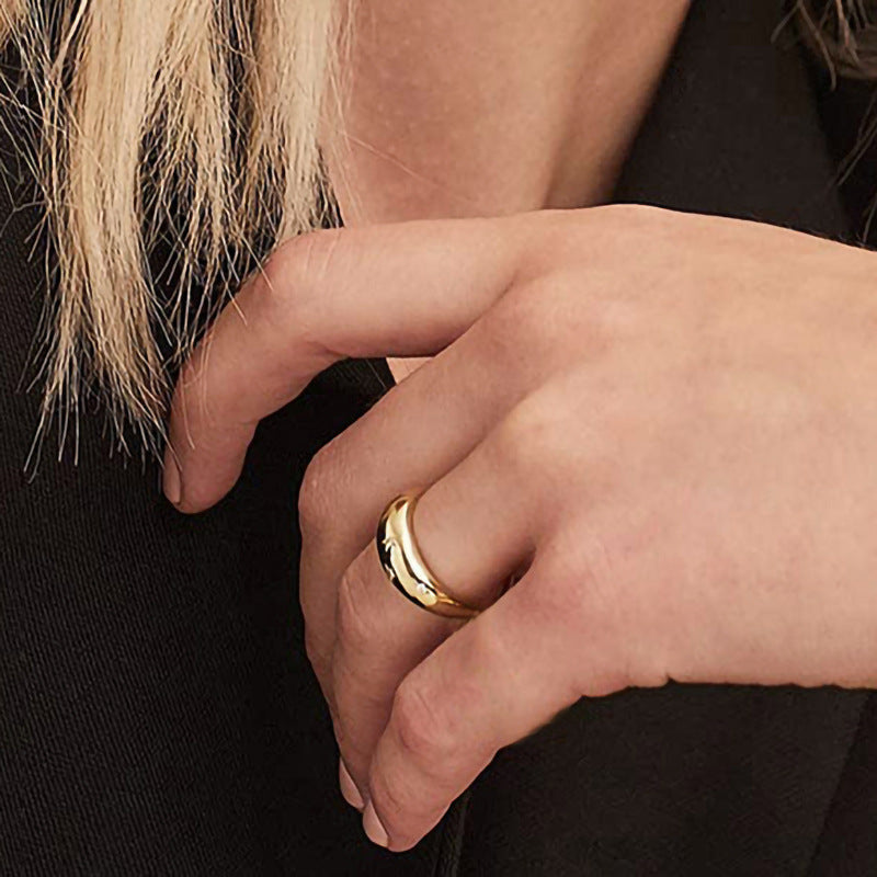 Trendy Popular Pentagram Female Simplicity Personalized Rings